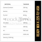 Campuran Beton Mutu K225 Fly Ash